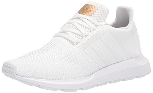 adidas Originals Women's Swift Running Shoe, White/White/Copper Metallic, 7.5