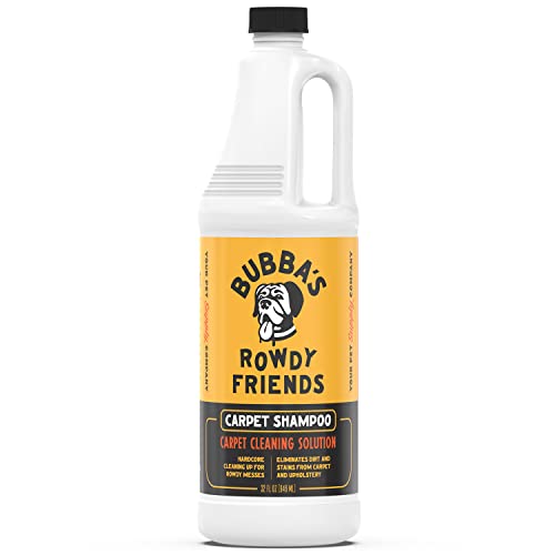 BUBBA'S ROWDY FRIENDS Bubbas Carpet Cleaner Solution for Shampoo Machine - Best Deep Cleaning Solution for Carpets, Rug, Couch, and Car - Works in Any Shampooer - Pet Home Essentials