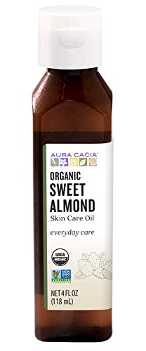 Aura Cacia Organic Sweet Almond Oil | GC/MS Tested for Purity | 118ml (4 fl. oz.)