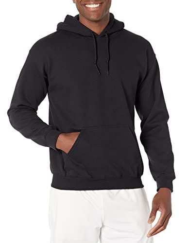 Gildan Adult Fleece Hooded Sweatshirt, Style G18500, Black, Large