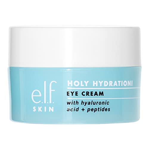 e.l.f. Holy Hydration! Eye Cream | Infused with Hyaluronic Acid & Peptides | Minimizes Dark Circles | 0.53 Oz (15g)
