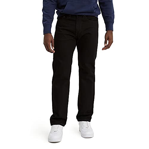 Levi's Men's 505 Regular Fit Jeans (Also Available in Big & Tall), Black-Discontinued, 36W x 30L