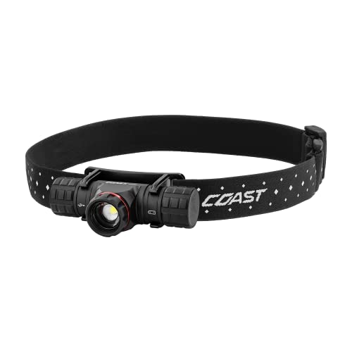 Coast XPH30R 1000 Lumen USB-C Rechargeable Dual Power Headlamp with Twist Focus Beam and Magnetic Base