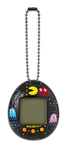 Bandai 42852 Tamagotchi Nano-Pac-Man Black Version-Feed, Care, Nurture, with Chain for on The go Play-Electronic Pets