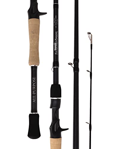 Fitzgerald Fishing All Purpose Series - 7'3' Medium Heavy Casting Graphite Rod - Designed for Bass Fishing and Inshore Fishing