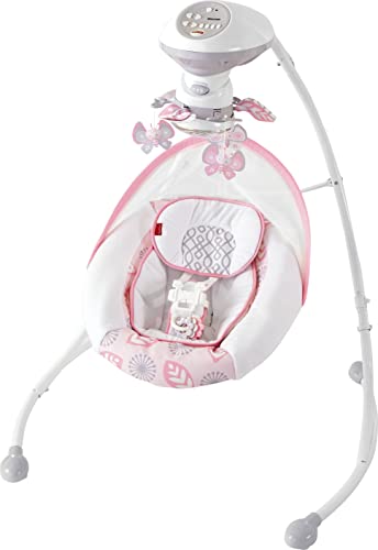 Fisher-Price Deluxe Cradle 'n Swing- Surreal Serenity - Soothing Baby Swing With Two Swinging Motions, Super Soft Fabrics & a Built-In Mobile [Amazon Exclusive]