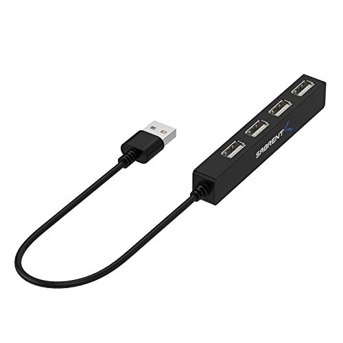 SABRENT 4 Port Portable USB 2.0 Hub (9.5' Cable) for Ultra Book, MacBook Air, Windows 8 Tablet PC (HB-MCRM)
