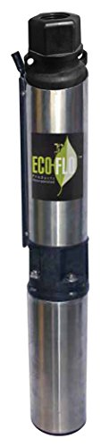 ECO-FLO Products EFSUB7-123 Submersible Deep Water Well Pump, 3 Wire, 230v, 4 Inch, 3/4 HP, 12 GPM