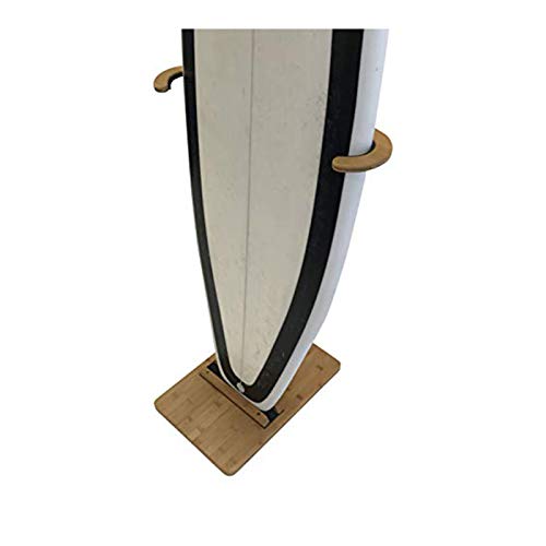 COR Surf Bamboo Surfboard Stand | Premium Standing Rack to Display Your Board