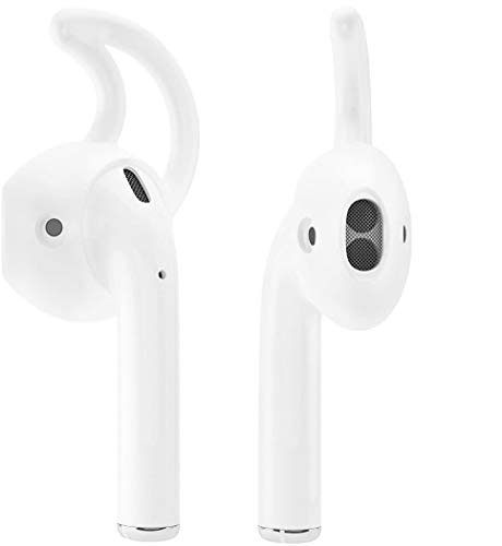 AirPods Ear Hooks, Apple Earpods Cover Tips, 3 Pairs Silicone Covers for Apple Earphones Headphones (Clear)