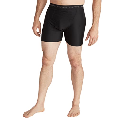 ExOfficio Men's Give-N-Go Boxer Brief Single Pack, Black, Large