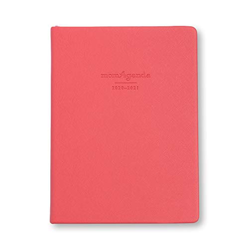 momAgenda Desktop Day Planner (July 2020 - December 2021). Organize Your Busy Life with The Convenient Week-at-A-View Layout. Quotes Included Each Week for Motivation! (Coral)