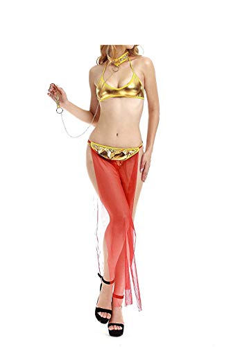 Sexy Costume Princess Slave Miss Manners Uniform Cosplay Harem Lingerie Lacquer Thin Yarn Perspective Women's Style Underwear Red