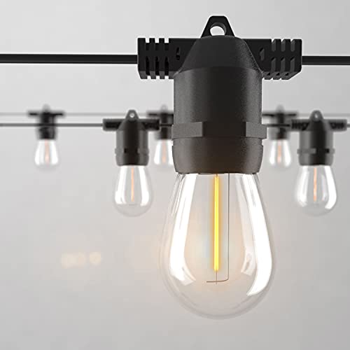 alitade S14 LED Outdoor String Lights, Shatterproof IP65 27Ft (Maximum 918Ft) Outdoor lights for Patio Lights Outdoor Waterproof, Outside Lights for Outdoor Lighting, Edison Vintage Backyard lights