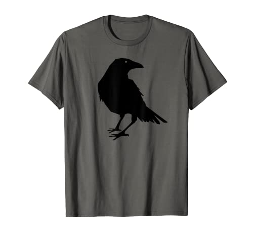 Beautiful Black Crow Raven Bird Silhouette T-Shirt