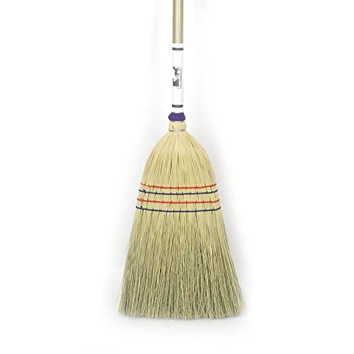 Lehman's Amish-Made House Broom - Authentic Corn Straw Broom with Hardwood Handle, Natural, 55 inches