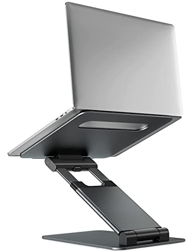 Nulaxy Laptop Stand for Desk, Ergonomic Sit to Stand Laptop Holder Convertor, Adjustable Height from 1.18' to 21', Supports up to 22lbs, Compatible with MacBook, All Laptops Computer Tablets 10-17'