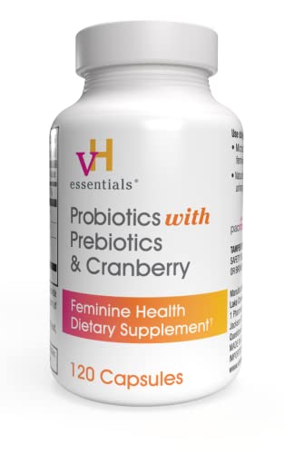 vH essentials Probiotics with Prebiotics and Cranberry Feminine Health Supplement - 120 Capsules (544-36)