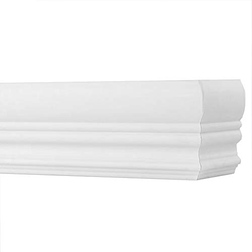 TailorView, 3 1/4' H Faux Wood Crown Valance for Horizontal (Venetian) and 1 1/2' W Track Vertical Window Blinds, White, Inside or Outside Mount