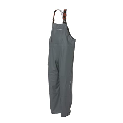 Grundens Men’s Tourney Bib Fishing Pants | Durable, Waterproof, Iron Grey, Large