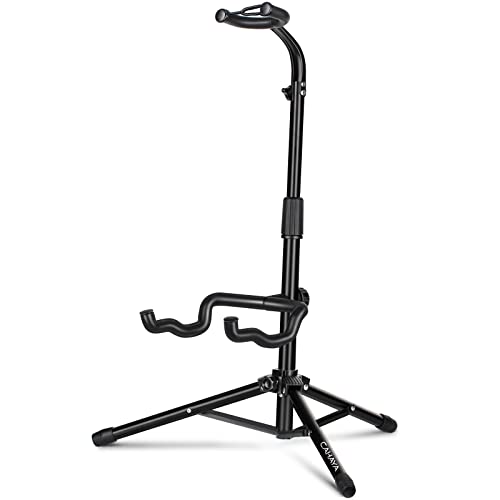 CAHAYA Guitar Stand Floor Universal for Acoustic Electric Guitars Bass Banjos Rotate to Adjust Height from 30.7 to 37 Inch Folding Tripod Guitar Stands with Neck Holder CY0253