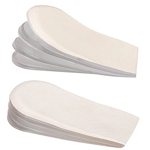 Adjustable Orthopedic Heel Lift Inserts, 1/4' to 1' Gel Heel Pads, Height Increase Insole for Leg Length Discrepancies, Heel Spurs, Heel Pain, Sports Injuries, and Achille tendonitis (4 Layers), Large