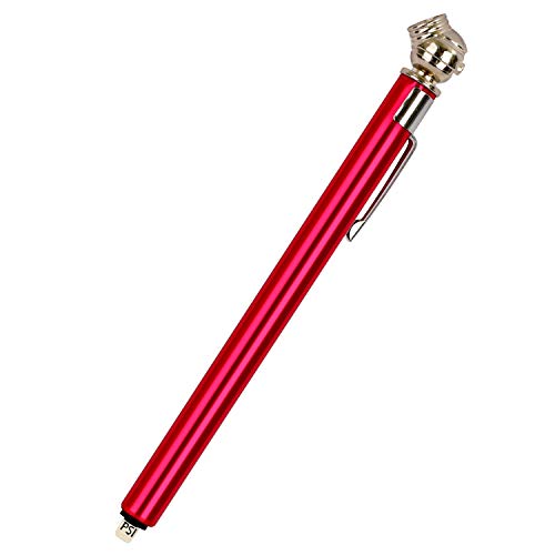 WYNNsky Bike Pencil Style Tire Gauge 20-120 PSI for Use on Trucks, RVs and Bicycle Tires Red
