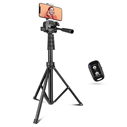 Aureday 67' Phone Tripod&Camera Stand, Selfie Stick Tripod with Remote and Phone Holder, Perfect for Selfies/Video Recording/Vlogging/Live Streaming