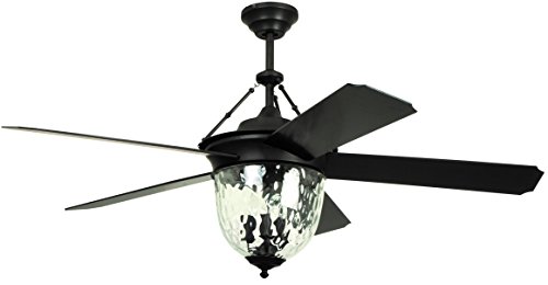 Litex E-KM52ABZ5CMR Knightsbridge Collection - 52' Ceiling Fan, Aged Bronze Finish with Special Aged Bronze ABS Blades