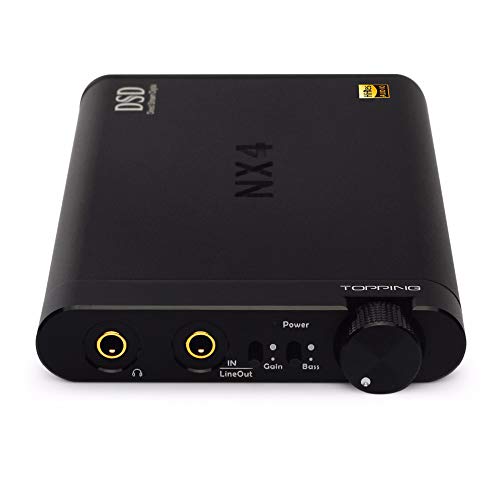 Linsoul Topping NX4 DSD Portable DAC with ES9038Q2M Chip, Longlasting Battery (Black)