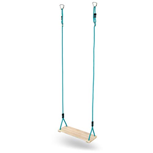 slackers Classic Wooden Swing Seat - Traditional Wood Plank Hanging Tree Swing Seat - Easily Attach Design - The Perfect Addition to Your Backyard Swing Set - Recommended for Ages 3+