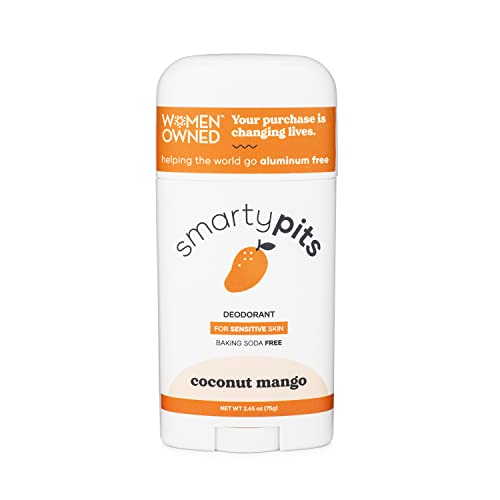 Natural/Aluminum-Free Deodorant for Sensitive Skin (baking soda free): Paraben Free, Phthalate Free, Not Tested on Animals | (Coconut Mango)