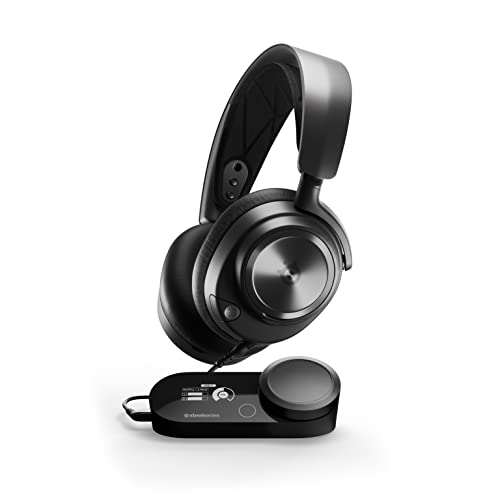 SteelSeries Arctis Nova Pro Multi-System Gaming Headset - Premium Hi-Fi Drivers, Hi-Res Audio - 360° Spatial Audio - GameDAC Gen 2 - ESS Sabre Quad-DAC - Stealth Retractable Mic - PC, PS5, PS4, Switch