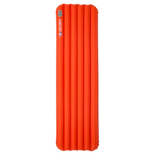 Big Agnes Insulated Air Core Ultra Sleeping Pad, Orange, 25x78 (Wide Long)