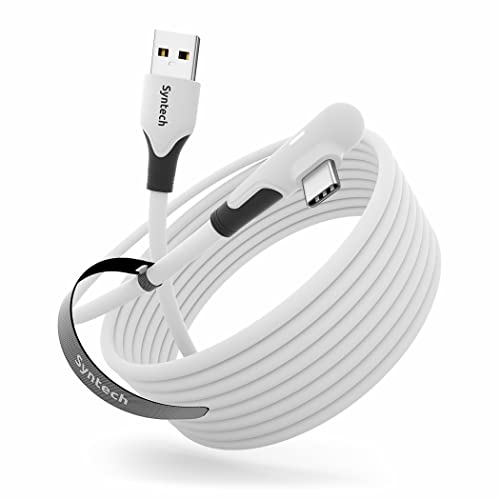 Syntech Link Cable 16FT Compatible with Oculus/Meta Quest2/Pro/PICO4 Accessories VR Headset, High Speed Data Transfer Cord USB 3.0 Cable Type C LED Light for Gaming PC/Steam VR