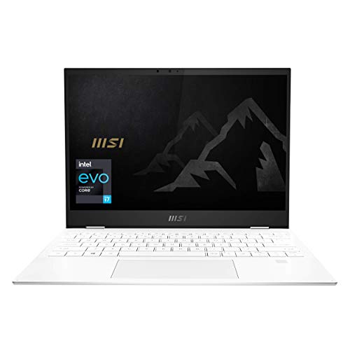 MSI Summit E13 Flip Evo Professional Laptop: 13' IPS-Level Touch Screen, Intel core i7-1185G7, Iris Xe, 16GB RAM, 512GB NVMe SSD, Win10 Home, Pure White (A11MT-022)