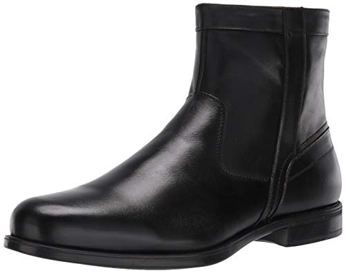 Florsheim Men's Medfield Plain Toe Zip Boot Fashion, Black, 11 Wide