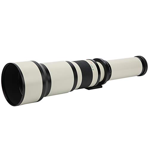 6501300mm F8F16 Telephoto Manual Zoom Lens - with Adapter Ring - Alloy Body - for Ultra Long Distance Photography - for Canon EF Mount Camera