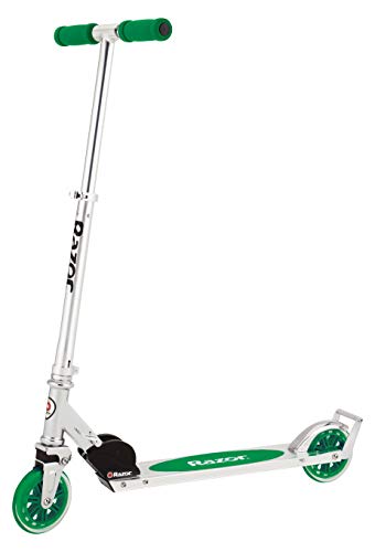 Razor A3 Kick Scooter for Kids Ages 5+ - Foldable, Lightweight, Large Wheels, Front Vibration Reducing System, Adjustable Handlebars, For Riders up to 143 lbs