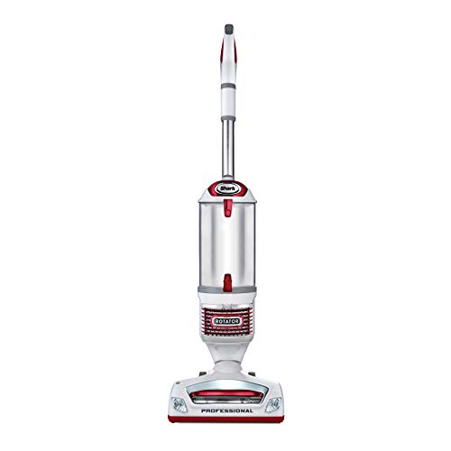 Shark NV501 Rotator Professional Lift-Away Upright Vacuum with HEPA Filter, Swivel Steering, LED Headlights, Wide Upholstery Tool, Dusting Brush & Crevice Tool, White/Red