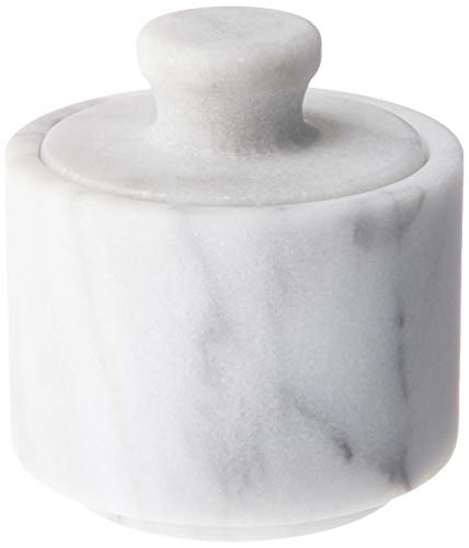 Fox Run Marble Salt Cellar, White 3' x 3'