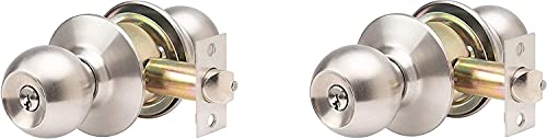 Global Door Controls GLC-5151B-626 Commercial Entry Ball Knob Lockset in Brushed Chrome