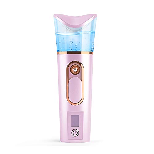 Nano Facial Mister with Skin Analyzer Moisture Tester, FANTEXY Portable Mini Cool Face Mist Steamer with USB, Handy Facial Sprayer for Eyelash Extensions, Face Moisturizing,Hydration Refreshing