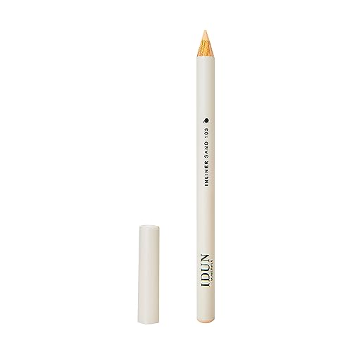 IDUN Minerals Creamy Eyeliner - Precision Pen for Flawless Eye Looks - Skin Nourishing Mineral Formula - Fine Tipped Point and Angled Smudging Tool for Sharp or Smoky Designs - 103 Sand - 0.012 oz
