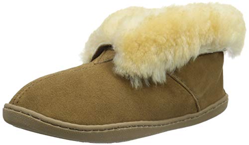 Minnetonka Womens Sheepskin Ankle Boot Tan Size 7