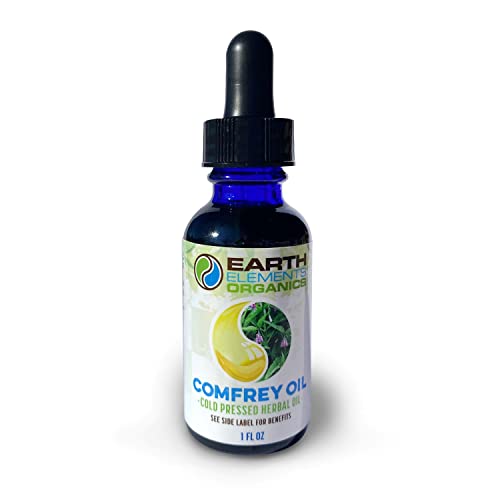 Earth Elements Organics Organic Comfrey Oil – Raw Herbal Oil (1 fl.oz)