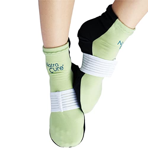 NatraCure Plantar Fasciitis Therapy Cold Socks with Compression Band - Reusable Ice Pack Slippers for Plantar Fasciitis, Arch Pain, Heel Pain, Swelling - FBA708 CAT - (Size: Small/Medium)