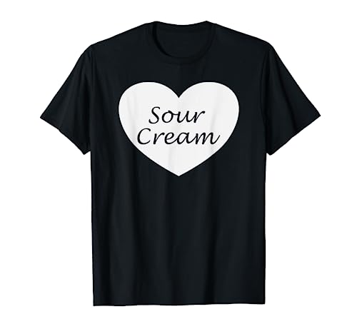 Sour Cream Heart Apparel - Unique Cream Lover Design T-Shirt