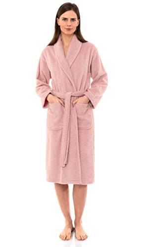 TowelSelections Women's Robe, Turkish Cotton Terry Shawl Bathrobe Small/Medium Lotus