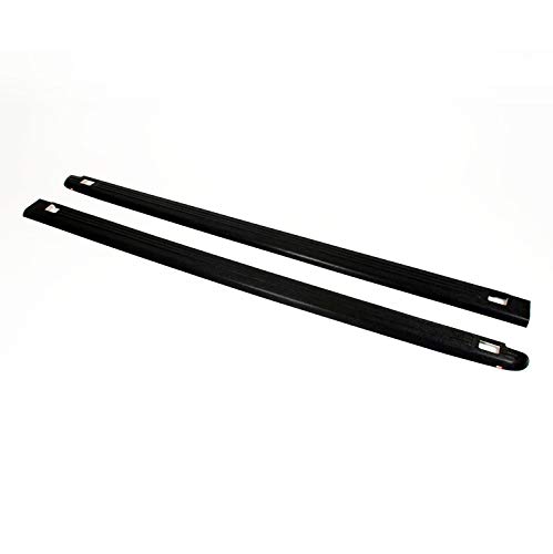 Wade 72-31101 Truck Bed Rail Caps Black Ribbed Finish with Stake Holes for 1999-2007 GMC Sierra 1500 2500 3500 (Classic only) with 8ft bed (Set of 2)